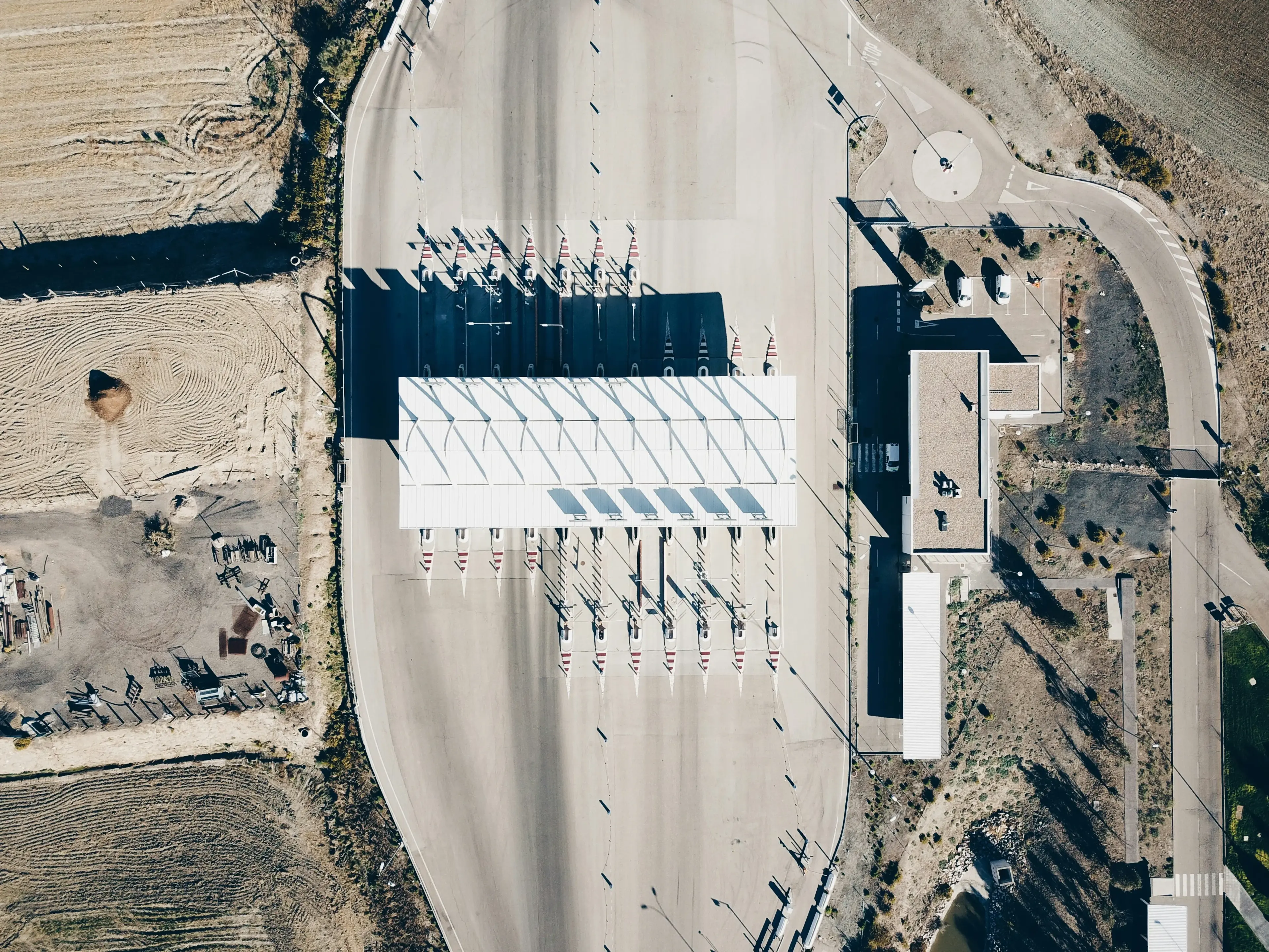 Aerial view of a bulk materials terminal